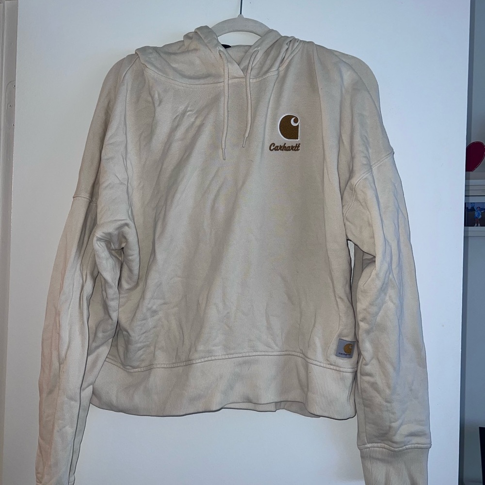 Carhartt Off-White Hoodie with Logo